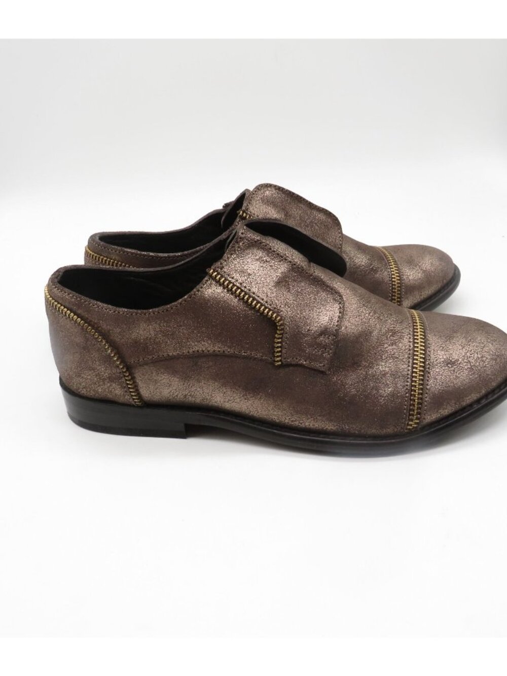 Sbicca Women's Metallic Brown Leather Oxford Shoes Size 9 NWOT